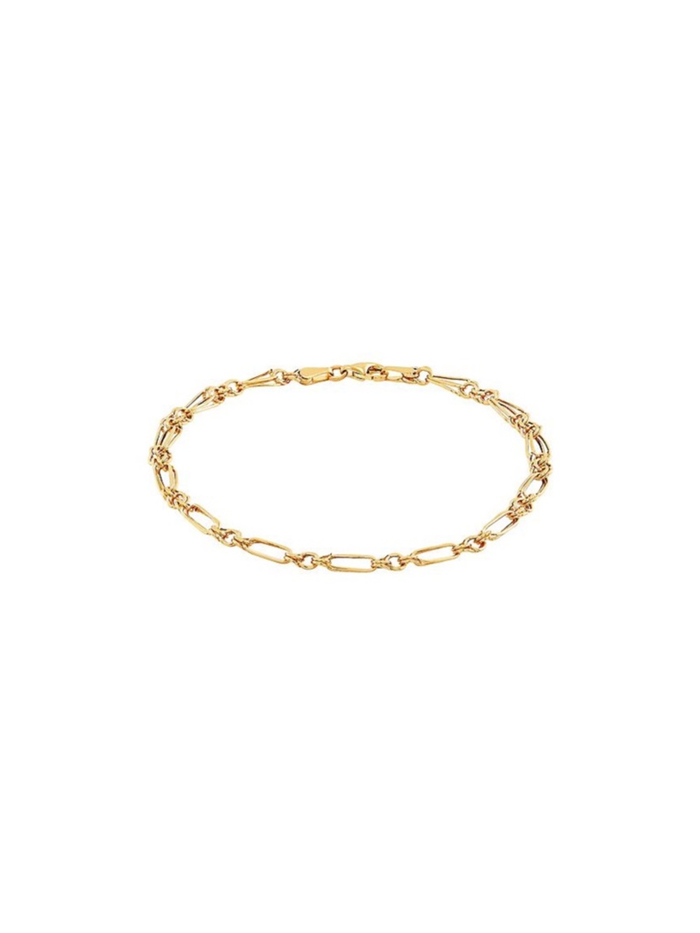 10k Gold Paperclip Flat Link Bracelet